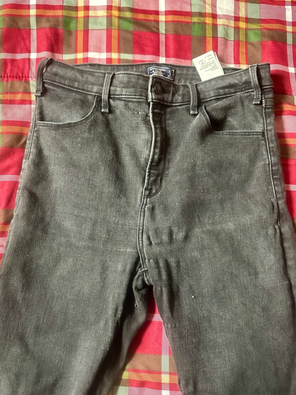 Abercrombie & Fitch Black Wide-Leg Jeans